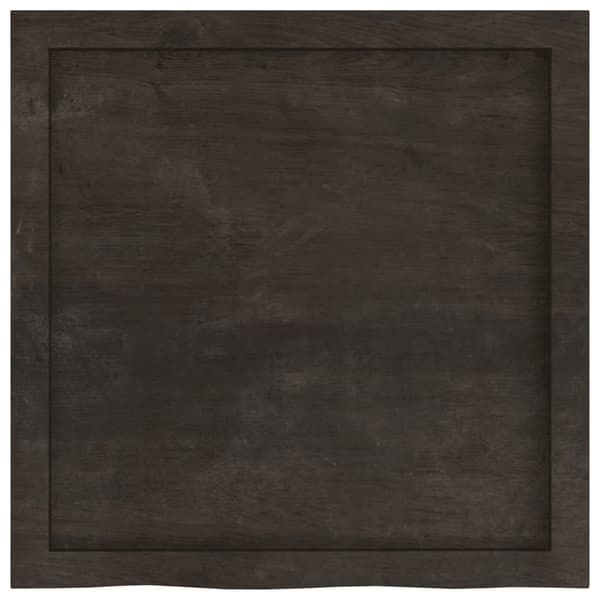 vidaXL Bordplate mørkebrun 60x60x(2-6) cm behandlet heltre eik