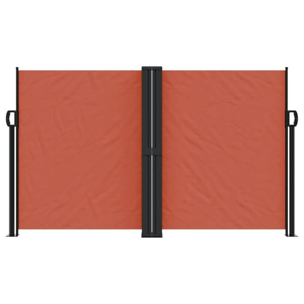 vidaXL Infällbar sidomarkis terrakotta 140x1000 cm