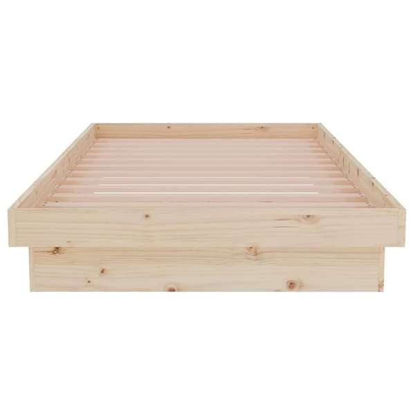 vidaXL Sängram massivt trä 90x190 cm