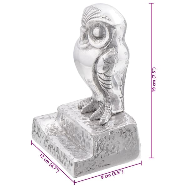 vidaXL Bokstøtter 2 pcs sølv 12 x 9 x 19 cm Aluminium