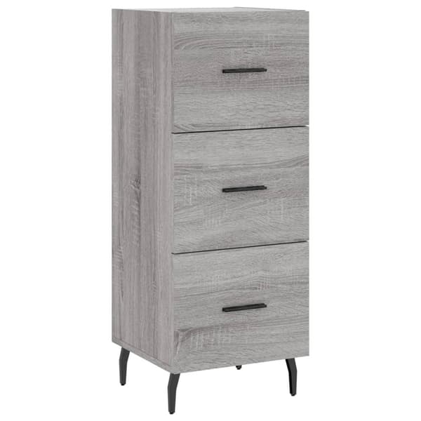 vidaXL Highboard grå sonoma 34,5x34x180 cm konstruert tre