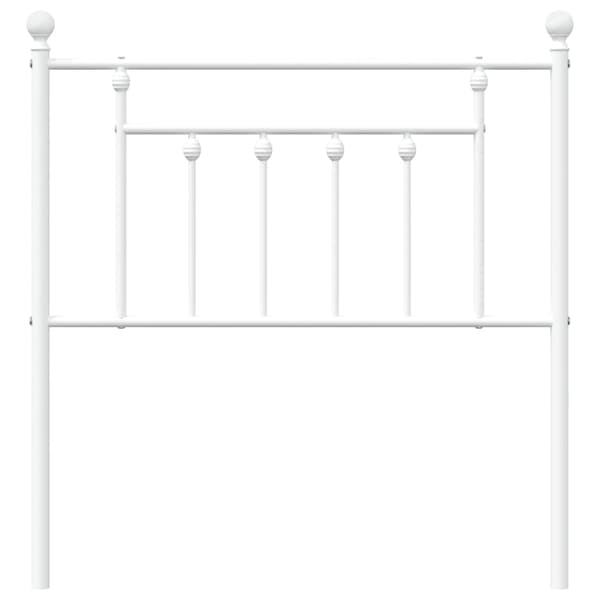 vidaXL Utskiftbar sengegavl i metall hvit 80 cm
