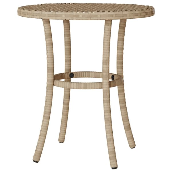 vidaXL Bistrogrupp med dynor 3 delar beige konstrotting