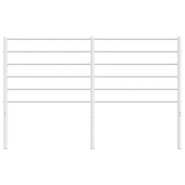 vidaXL Sengegavl metall hvit 135 cm