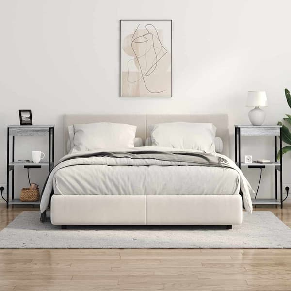vidaXL Nattbordskap Grå Sonoma 41 x 31 x 76 cm Konstruert tre