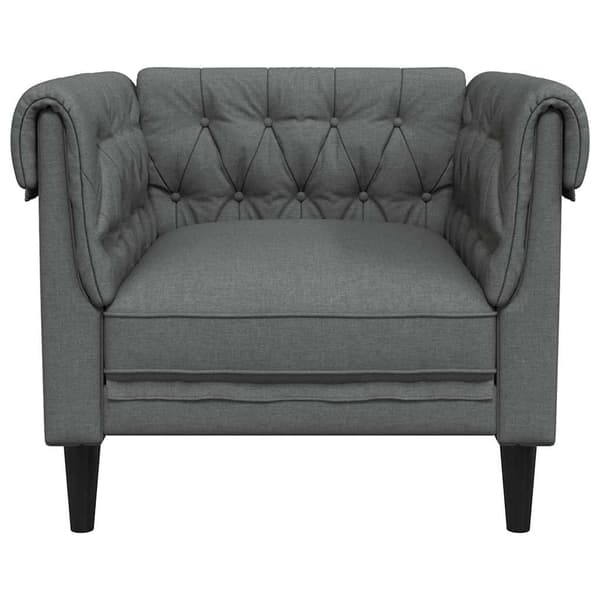 vidaXL Soffa Mörkgrå 78,5 x 74,5 x 74,5 cm Polyester