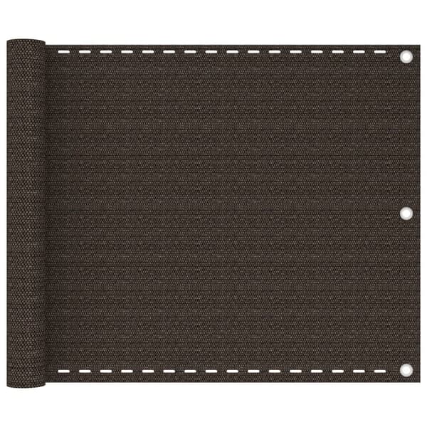 vidaXL Balkongskjerm brun 75x500 cm HDPE