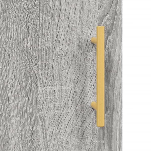 vidaXL Highboard grå sonoma 34,5x34x180 cm konstruert tre
