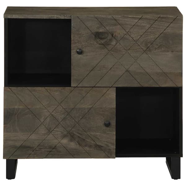 vidaXL Skjenk svart 80x33x75 cm heltre mango