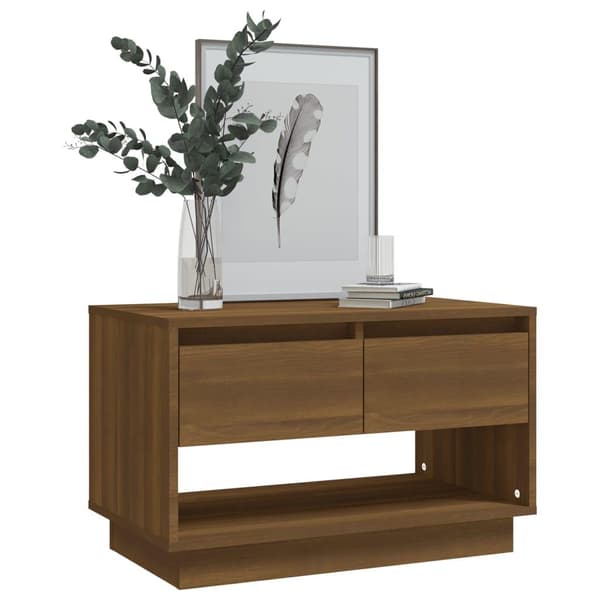 vidaXL TV-benk brun eik 70x41x44 cm sponplate