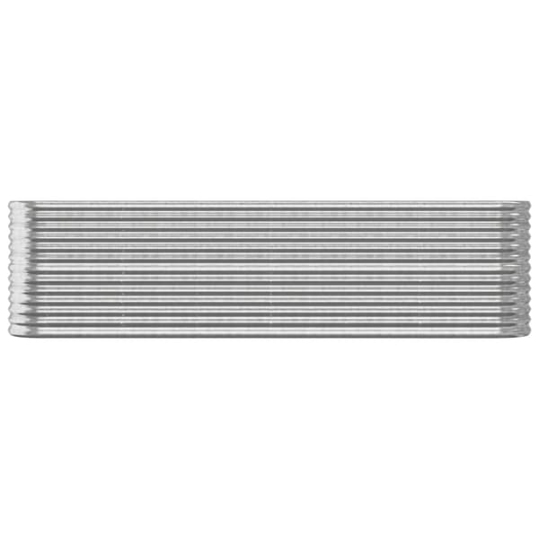 vidaXL Odlingslåda pulverlackerat stål 260x40x68 cm silver