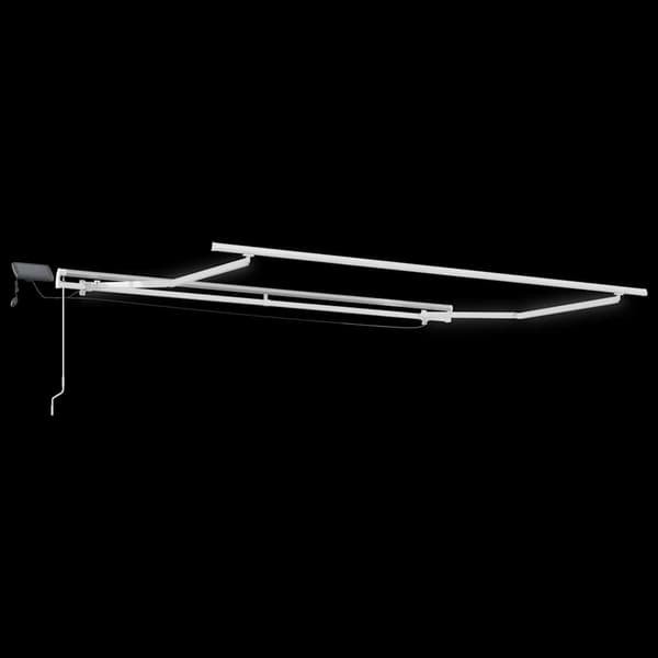 vidaXL Utfällbar markis Vit 350 x 250 cm Tyger och Stål