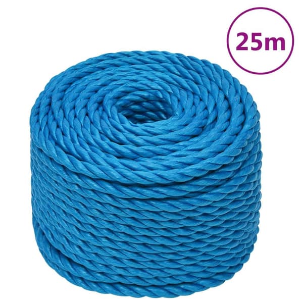 vidaXL Rep blå 16 mm 25 m polypropylen