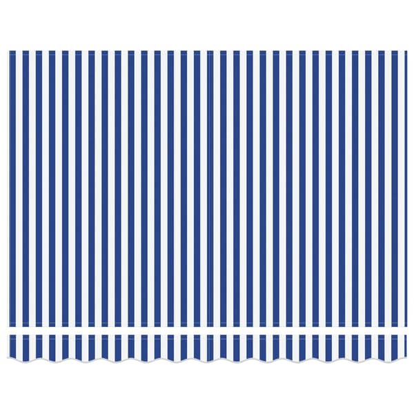 vidaXL Utfällbar markis Blå och Vit 300 x 250 cm
