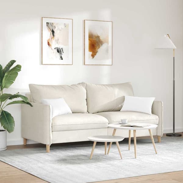 vidaXL Soffkuddar 2 st Vit 50 x 30 cm tyg