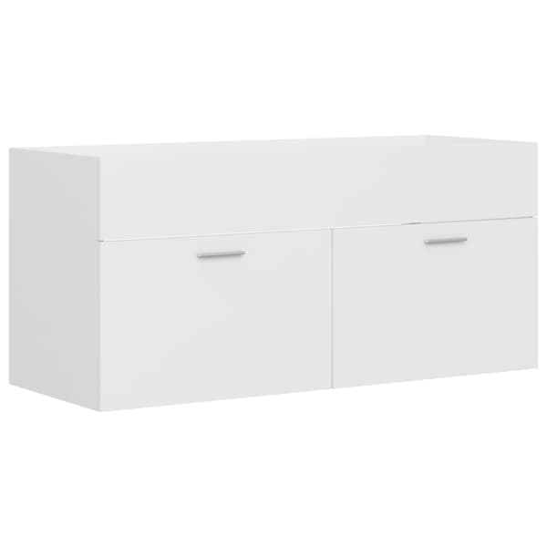 vidaXL Servantskap hvit 100x38,5x46 cm konstruert tre