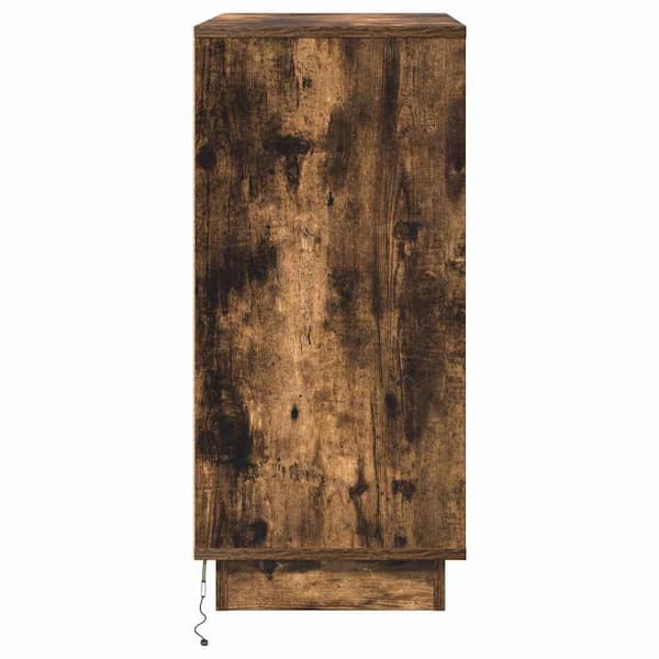 vidaXL Nattbordskap Røkt eik 71 x 34,5 x 75 cm Konstruert tre