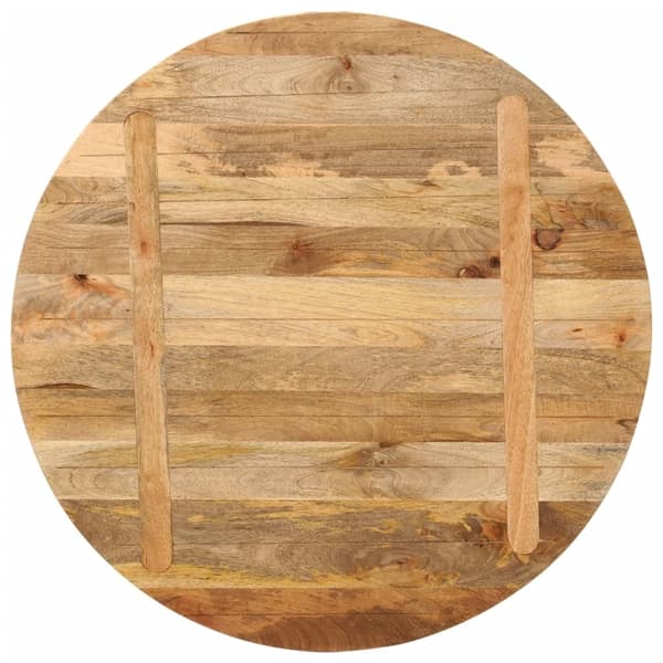 vidaXL Bordplate Ø 90x3,8 cm rund heltre mango