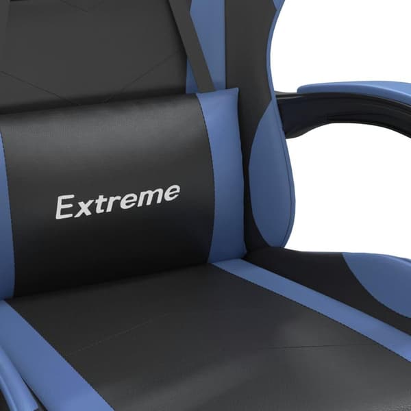 vidaXL Gamingstol svart och blå konstläder