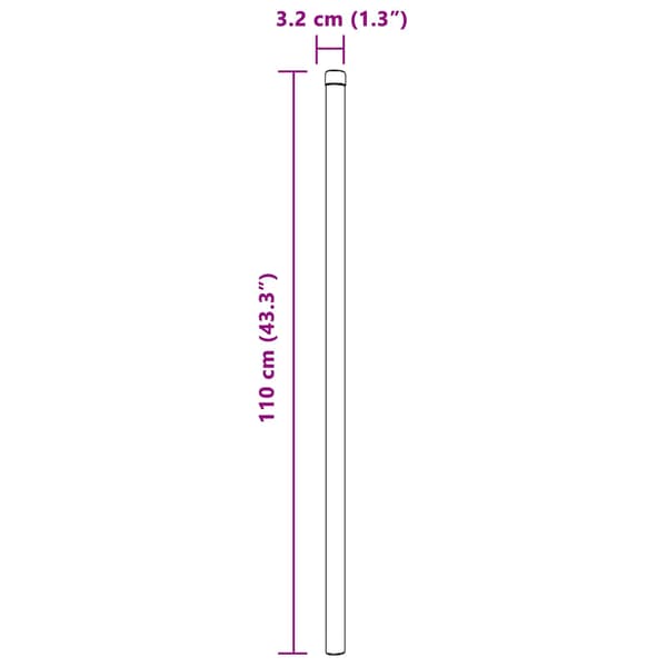 vidaXL Stängselstolpe 2 pcs Grön 110 cm Pulverlackerad stål