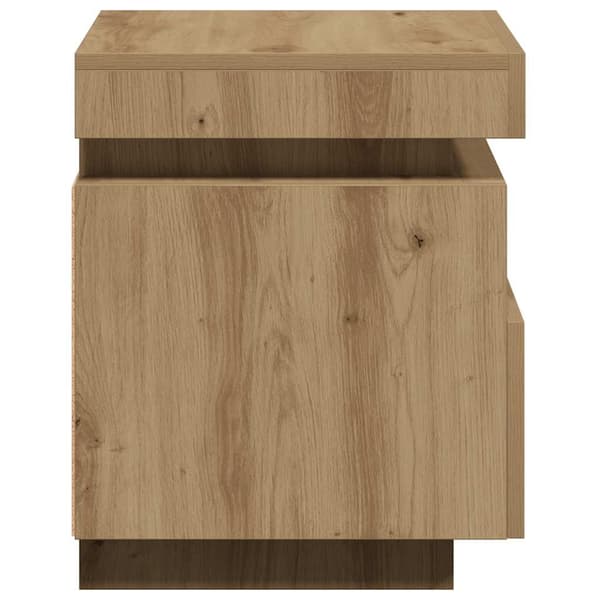 vidaXL Nattbord med LED 2 stk artisan eik 40x39x48,5 cm