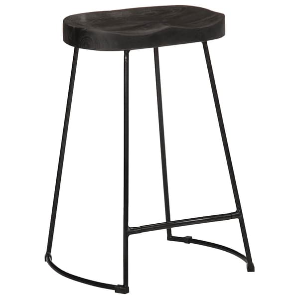 vidaXL Barkrakker 2 stk sort 45x40x62 cm heltre mango