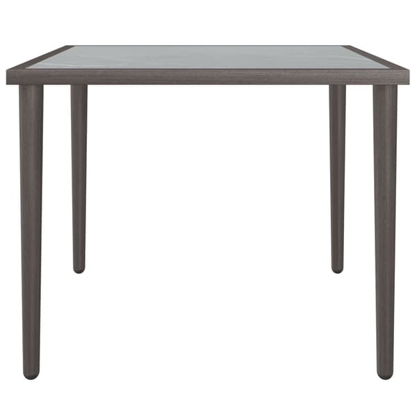 vidaXL Trädgårdsbord grå 48x48x37 cm stål
