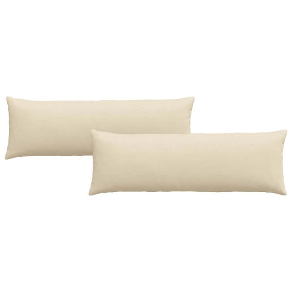 vidaXL Soffkuddar 2 st Kräm 120 x 40 cm tyg