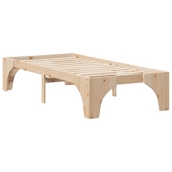 vidaXL Sängram Brun 100 x 200 cm Massiv furu