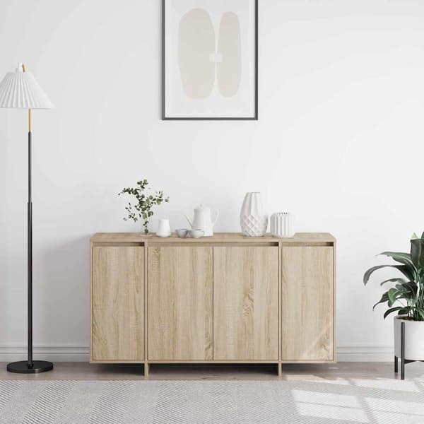 vidaXL Serviesskap Sonoma eik 135 x 41 x 75 cm Konstruert tre