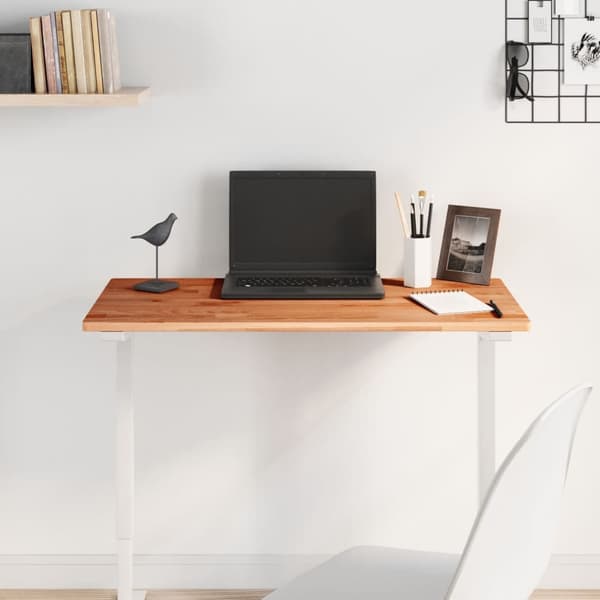 vidaXL Bordplate 80x40x1,5 cm rektangulær heltre bøketre