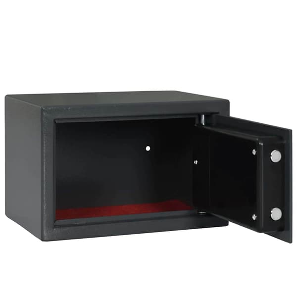 vidaXL Digital safe med lås Mørke grå 31 x 20 x 20 cm Stål