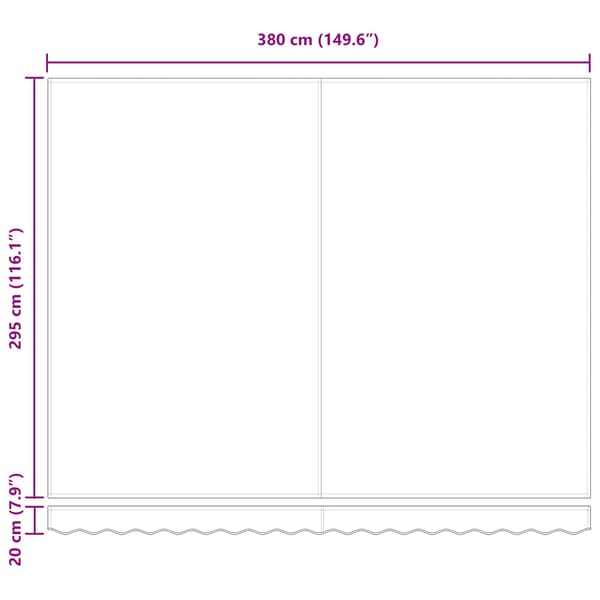 vidaXL Markisram Blå och Orange 400 × 300 cm