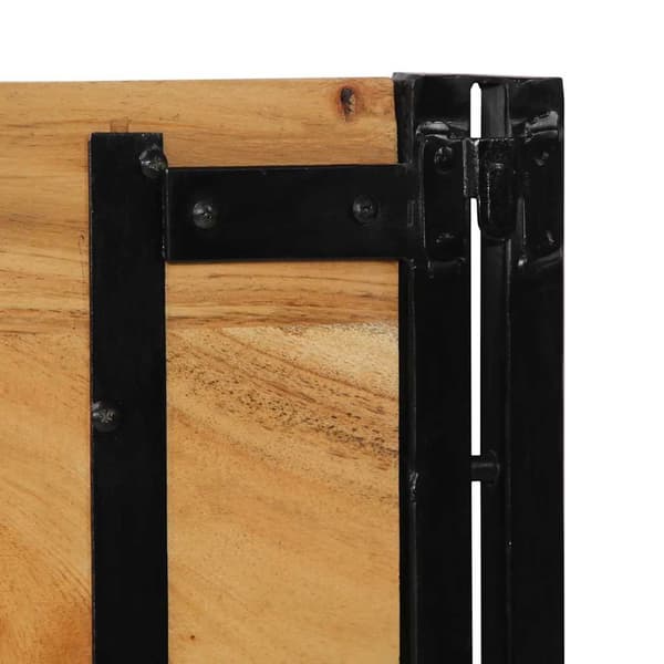 vidaXL sengegavl 180 cm heltre akasie og jern
