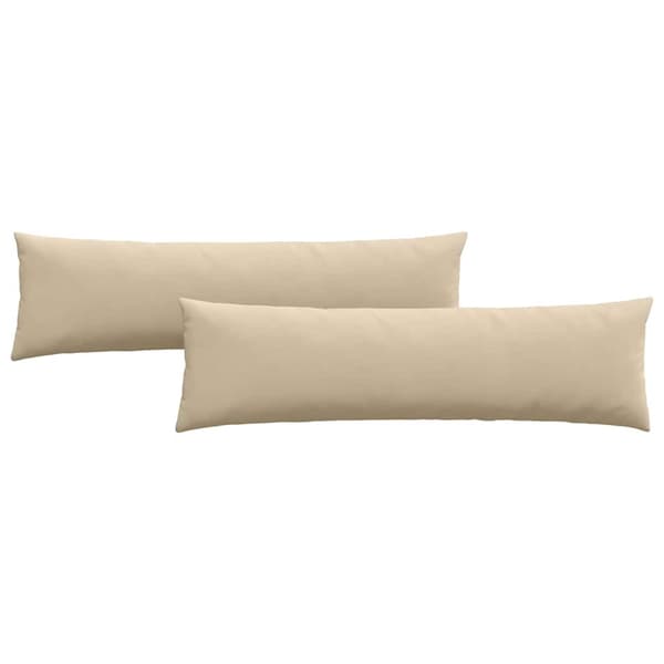 vidaXL Soffkuddar 2 st Kräm 145 x 40 cm tyg