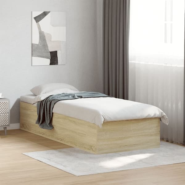 vidaXL Sengeramme sonoma eik 100x200 cm konstruert tre