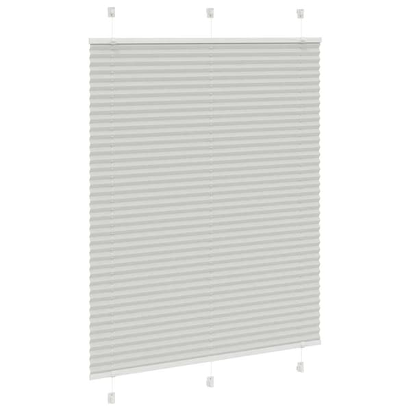 vidaXL Plisségardin lys grå 105x150 cm Stoffbredde 104,4 cm Polyester