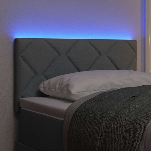 vidaXL LED huvuddyna Ljusgrå 80 cm tyg