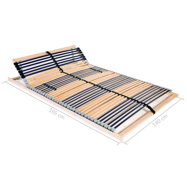 vidaXL Spilebase med 42 lameller 7 soner 140x200 cm