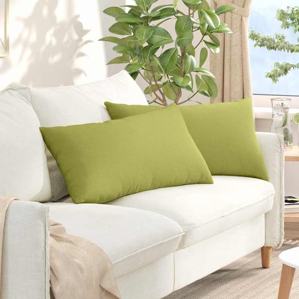 vidaXL Soffkuddar 2 st Ljusgrön 80 x 40 cm tyg