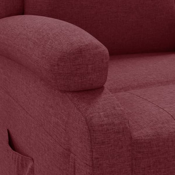 vidaXL Reclinerfåtölj vinröd tyg