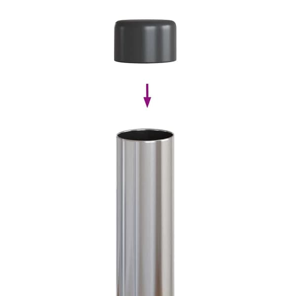 vidaXL Staketstolpar 12 pcs Silver 60 cm Pulverlackerad stål