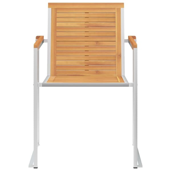 vidaXL Trädgårdsstolar med dynor 4 st massiv teak