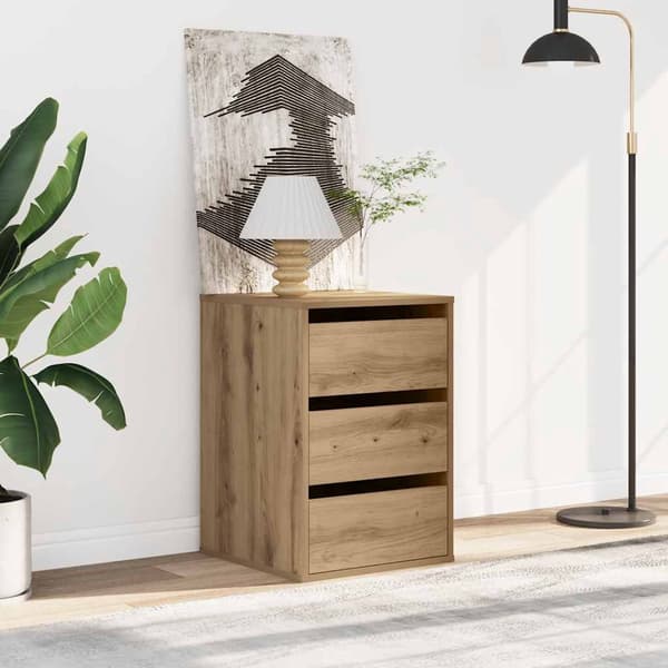 vidaXL Kommode artisan eik 40x41x58 cm konstruert tre