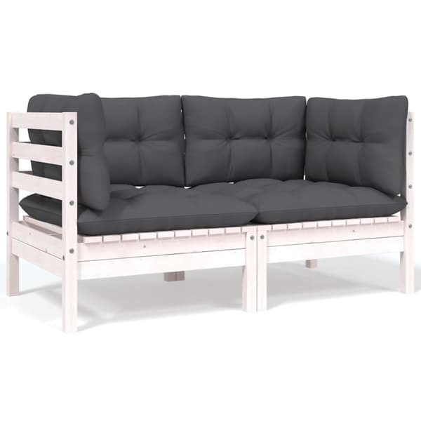 vidaXL 3096167 9 Piece Garden Lounge Set with Cushions Solid Pinewood