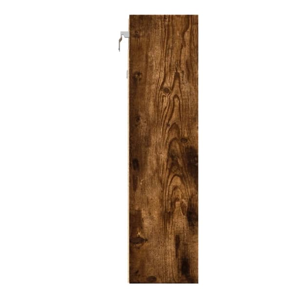 vidaXL Vitrineskap røkt eik 100x15x58 cm konstruert tre