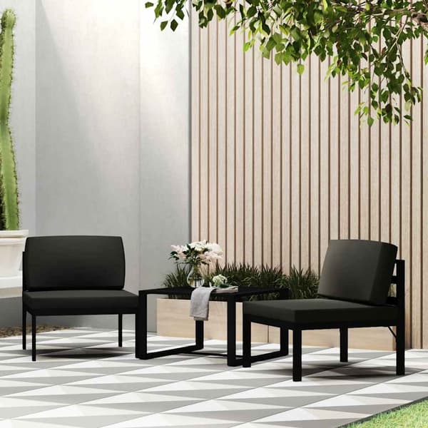 vidaXL Mittensits till modulsoffa med dynor aluminium antracit