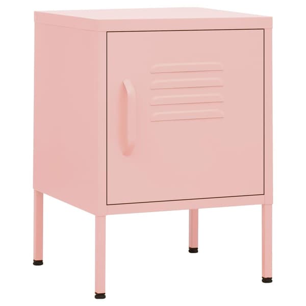 vidaXL Sängbord 2 st rosa 35x35x51 cm stål