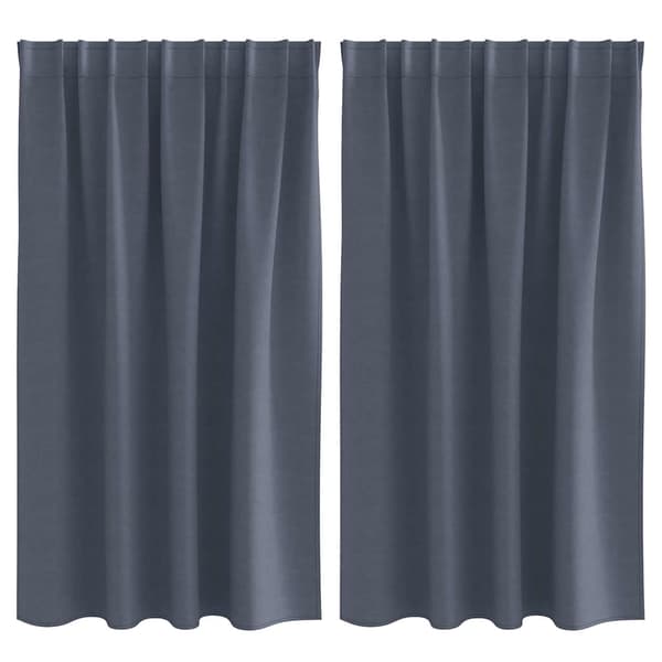 vidaXL Mörkläggningsgardiner med Ringar Antracit Polyester