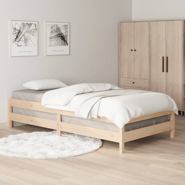 vidaXL Stableseng 90x190 cm heltre furu